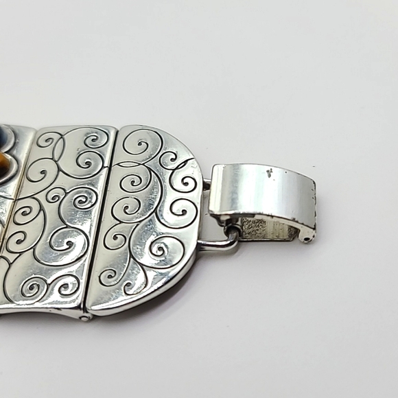 $88 NWTS Brighton "Eye Of The Tiger" Panel Bracelet w Semi-Precious Stones! 🐯 - Picture 5 of 16